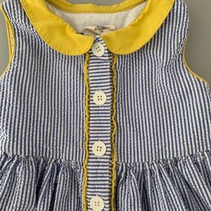 Boden Girls Seersucker Sleeveless Dress
